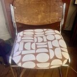 David Rowland chrome sleigh chair