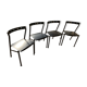 Series of 4 black iron chairs