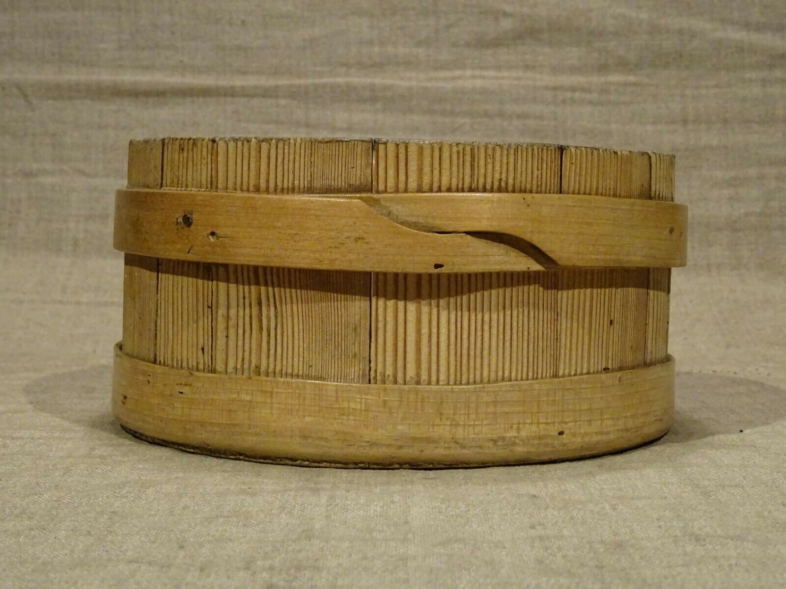 Old wooden cheese mold munster Vosges Alsace