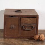 Antique Japanese box with wooden drawer – Meiji–Taishō period (c. 1890–1920)