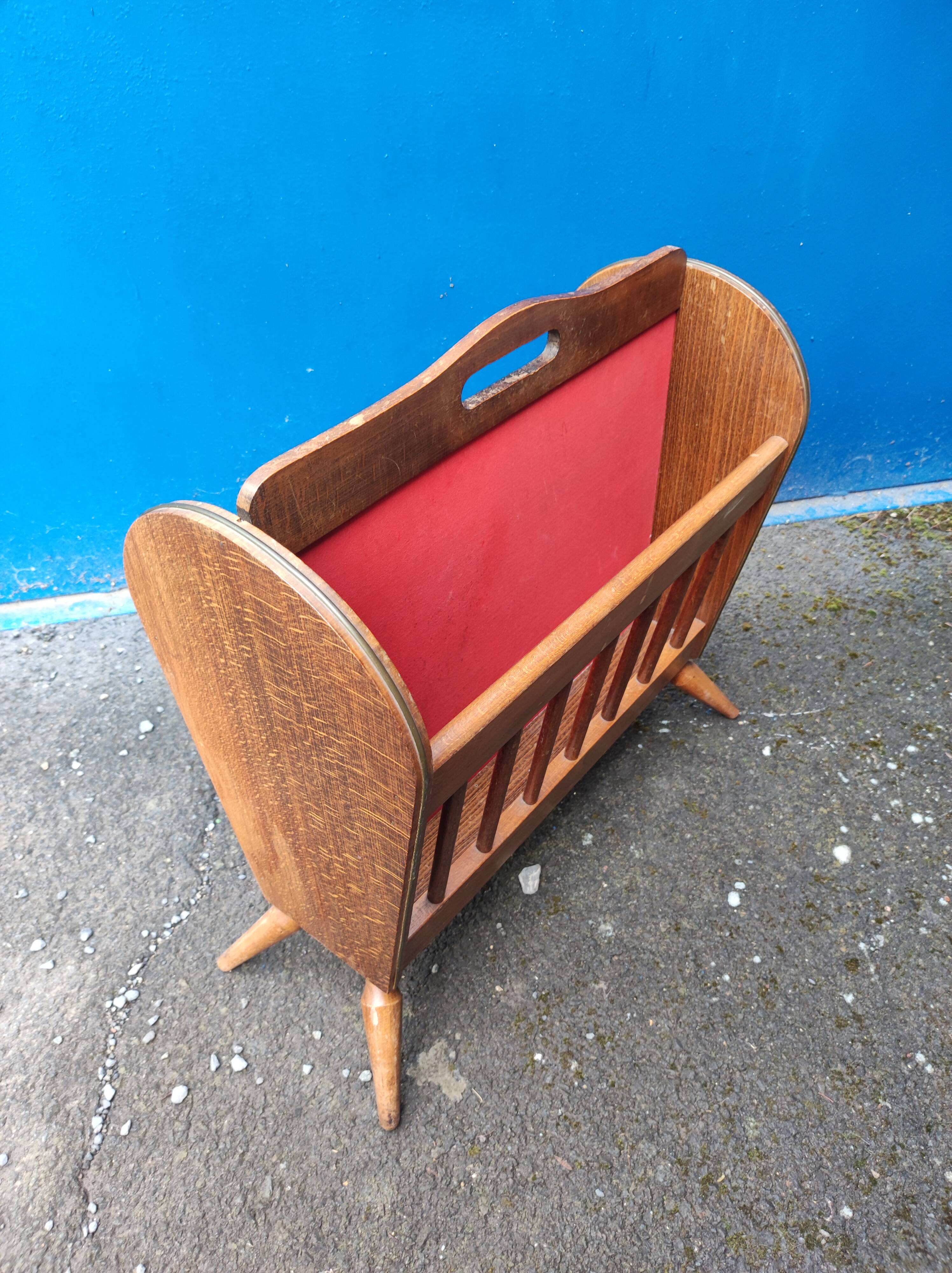 Porte revues bois pieds compas