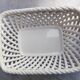 Vintage basket, woven ceramic fruit bowl