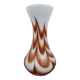 vintage orange and white Florentine opaline vase