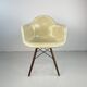 Eames Herman Miller DAW fibreglass chair in  parchment / white