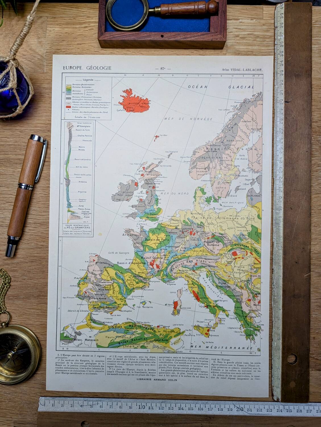 Printed in 1909, Geological Europe.