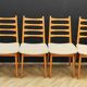 Set of 8 mid century dining table chairs vintage