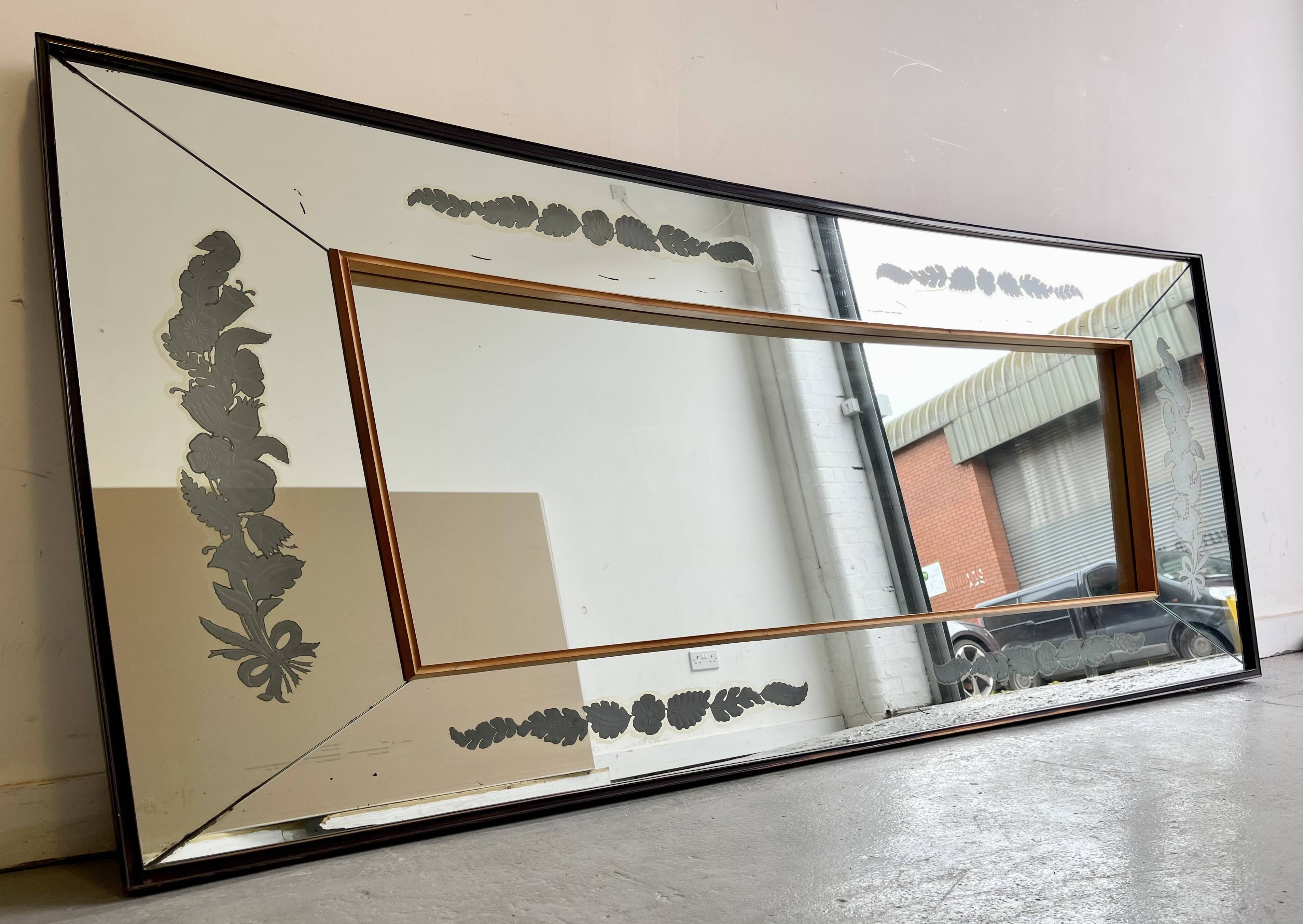 Large vintage wall mirror