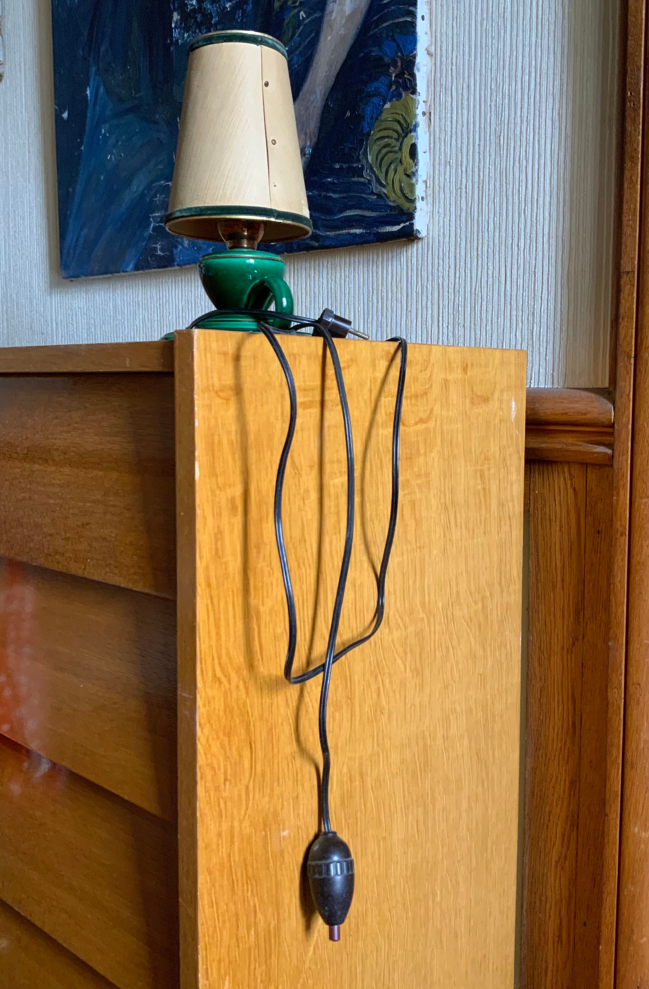 Ceramic bedside lamp 1950