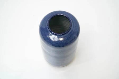 Rogier Vandeweghe, Blue-Glazed Cylindrical Vase for Amphora