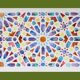 Original acuarela azulejo arabe. Arabic azulejo tile.