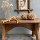 Solid wood bench