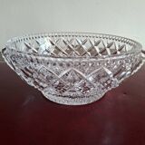 Large crystal bowl with 2 handles, diameter 23 cm, height 9.6 cm