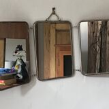Vintage barber's triptych mirror
