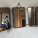 Miroir triptyque de barbier vintage