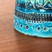 Rimini Blue Candle Holder in Mid-Century Ceramic by Aldo Londi for Bitossi, Italy, 1960s
