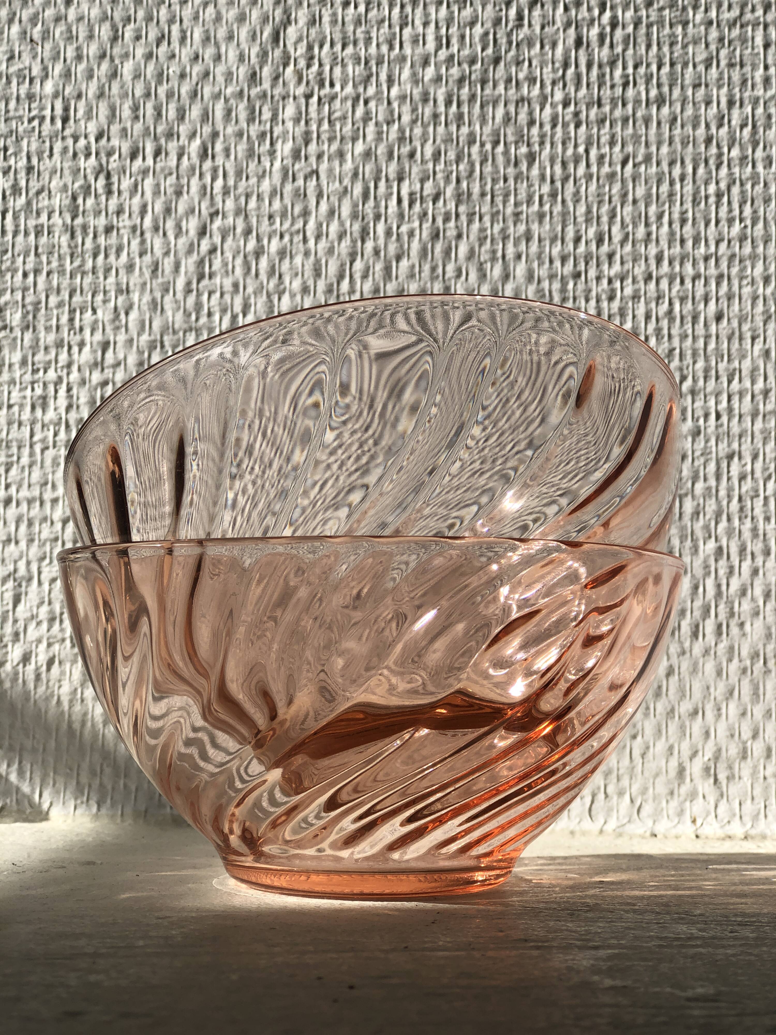 3 Arcoroc bowls Rosaline collection
