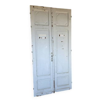 Paire de portes de séparation anciennes
