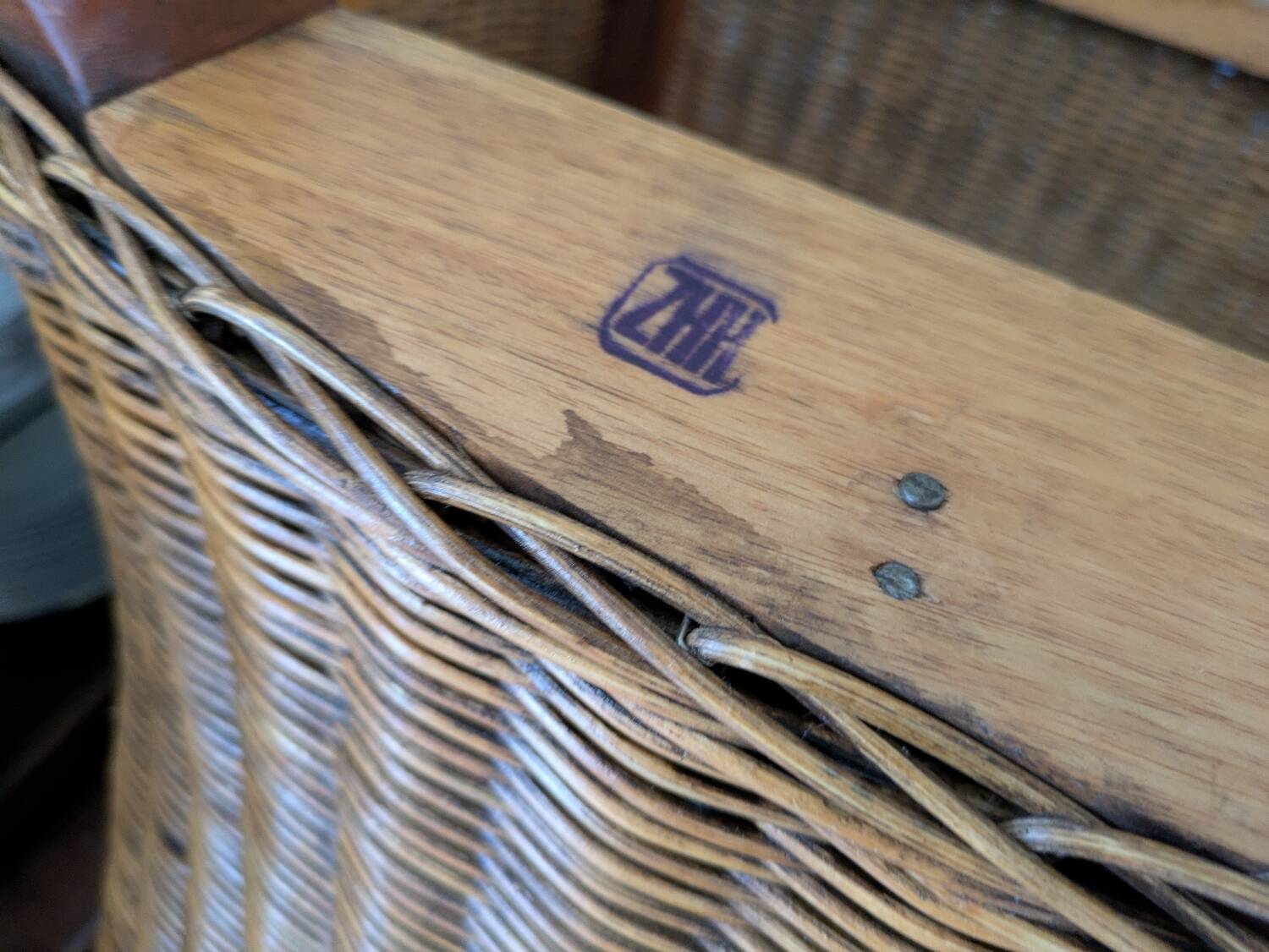 Pair of rattan armchairs