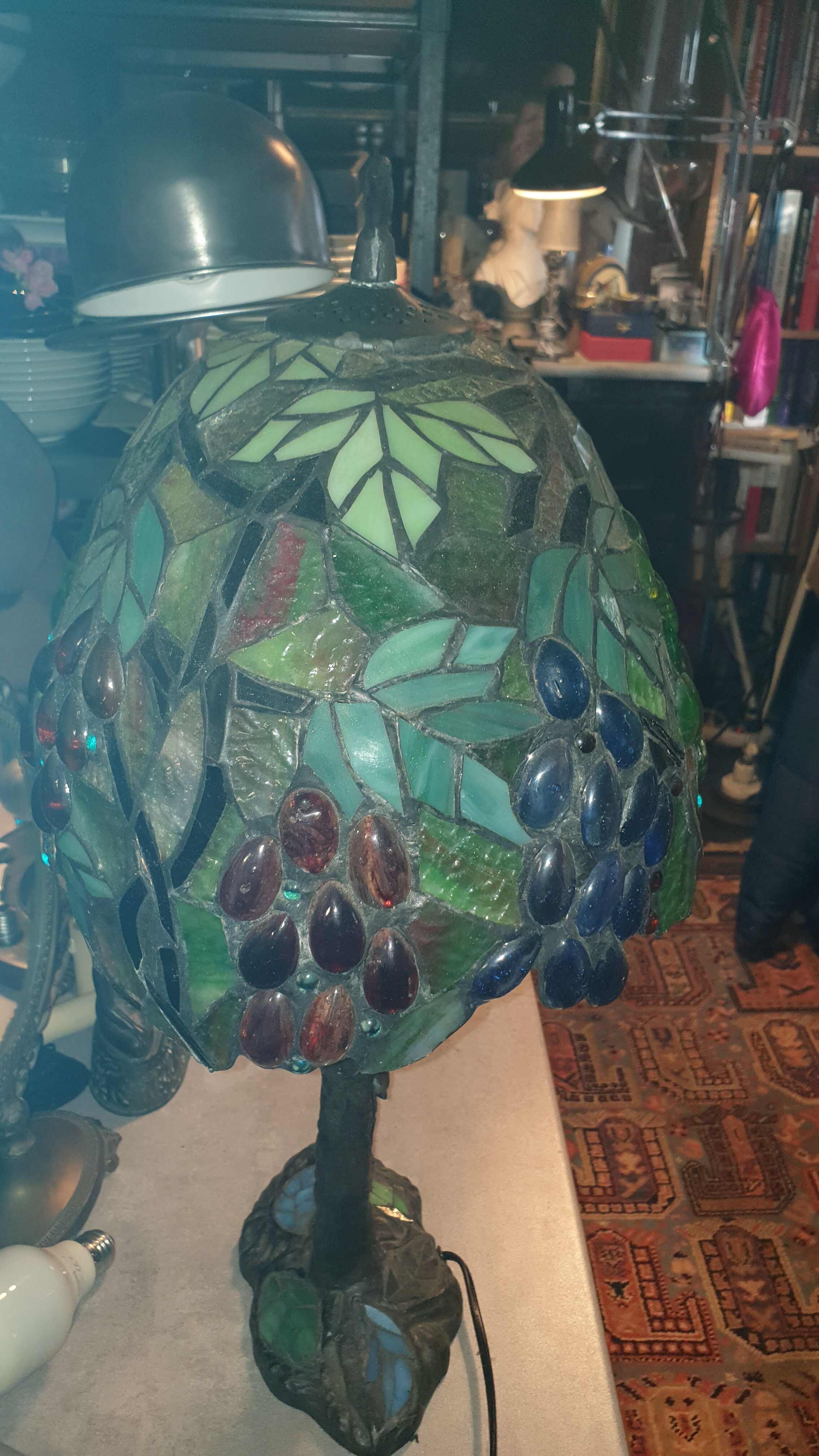 Stained glass lamp floral