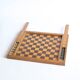 Antique wooden checkers and chess board, 1920s