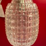 Chandelier Plexi/plastic lampshade with vintage geometric optical effect