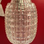 Lustre abat-jour en plexi/plastique avec effet optique géomértrique vintage