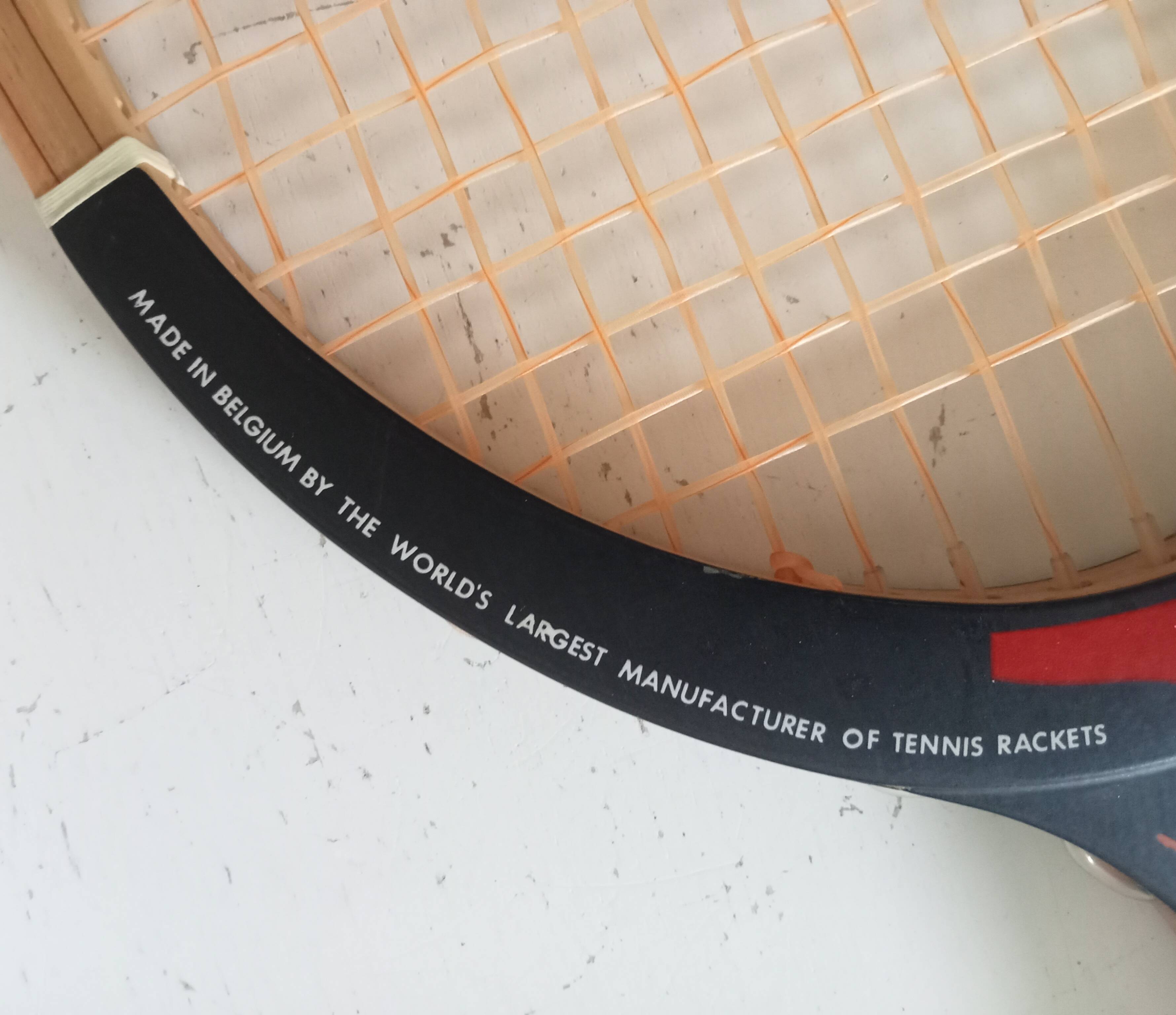Vintage wooden tennis racket Bjorn Borg