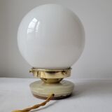 Onyx lamp and opaline wall lamps