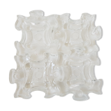 Suite 4 ashtrays candle holders glass of the 1970s puzzle