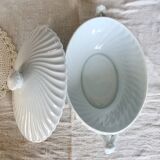 Soupière vintage porcelaine blanche torsadée Limoges Haviland