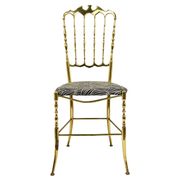 Mid-Century Chiavari Chair in Brass by Giuseppe Gaetano Descalzi, Italy, 1950s