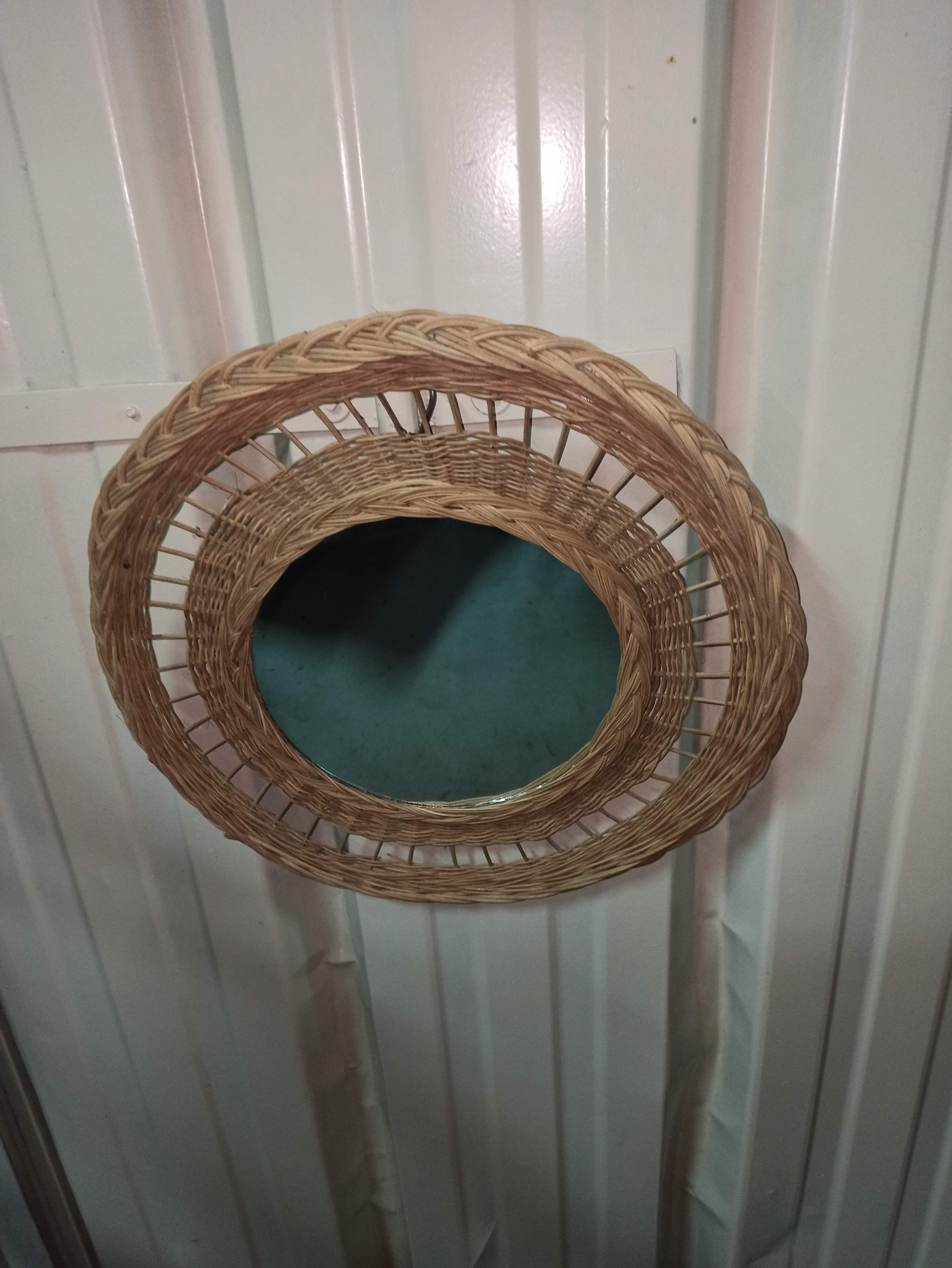 Rattan mirror