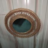 Rattan mirror