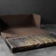Vintage Mid-Century Modern German Brutalist 2-Seater Brown Leather Bed Sofa