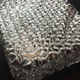 Plafonnier carré en verre pointes de diamants par RZB Leuchten, années 60-70