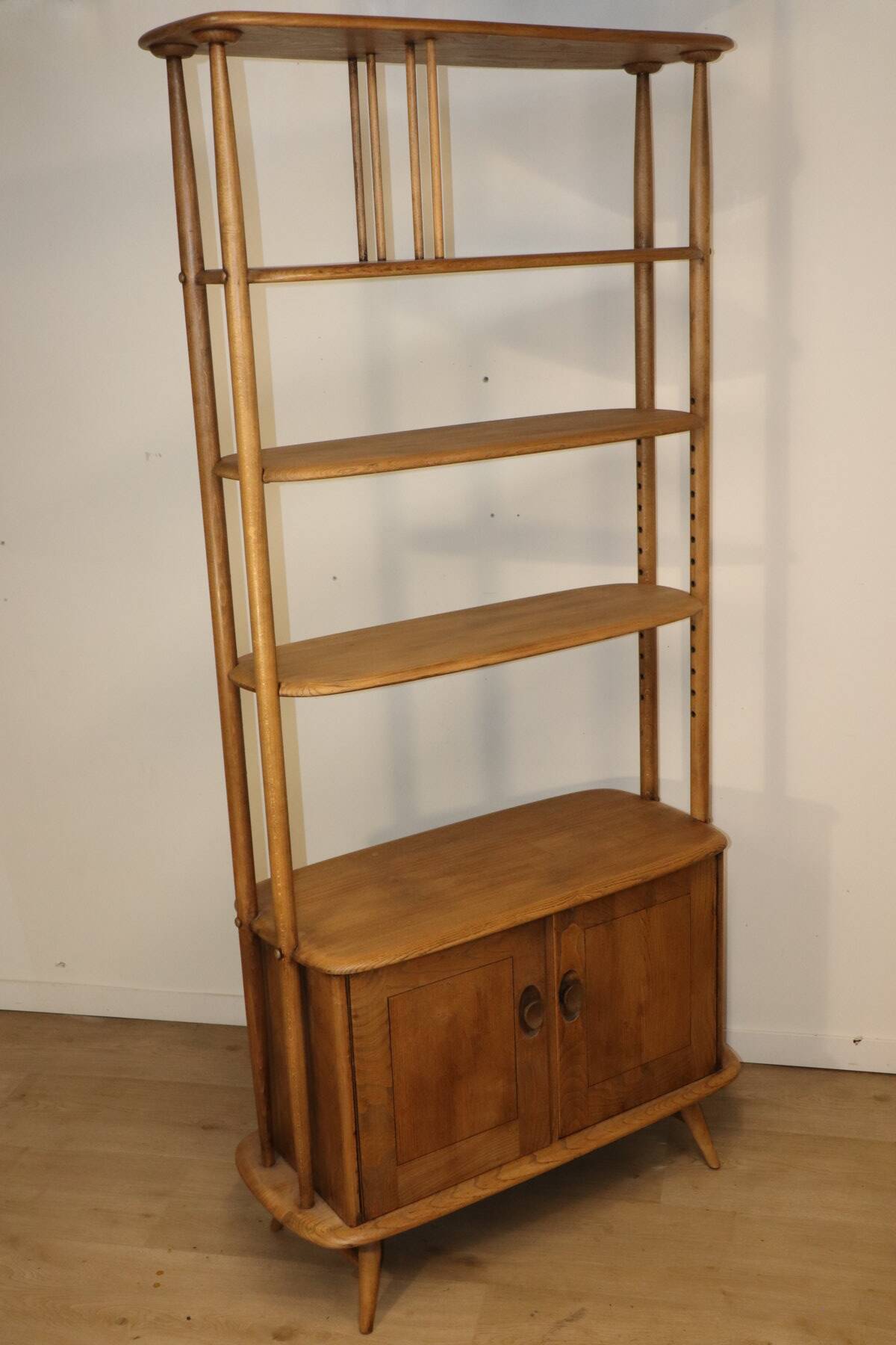 Vintage Ercol wooden bookcase, 1960