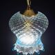 Set of 3 Murano blue glass pendant lights