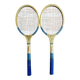 Pair of Vintage Tennis Rackets MAJESTIC Wood 1950s #D581