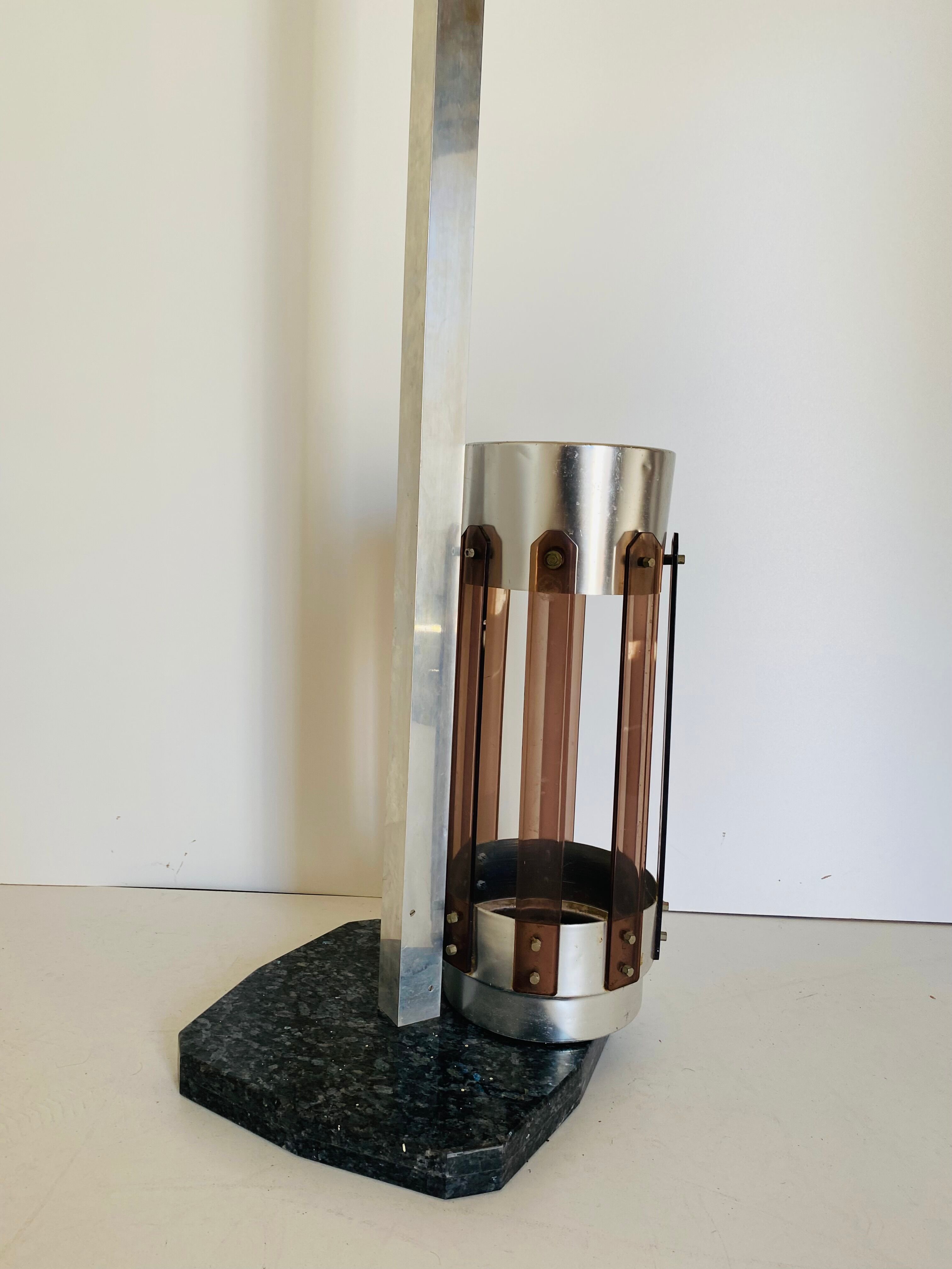 1970s vintage chrome coat and umbrella racks, set of two