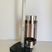 1970s vintage chrome coat and umbrella racks, set of two