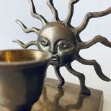 Pair of sun candle holders