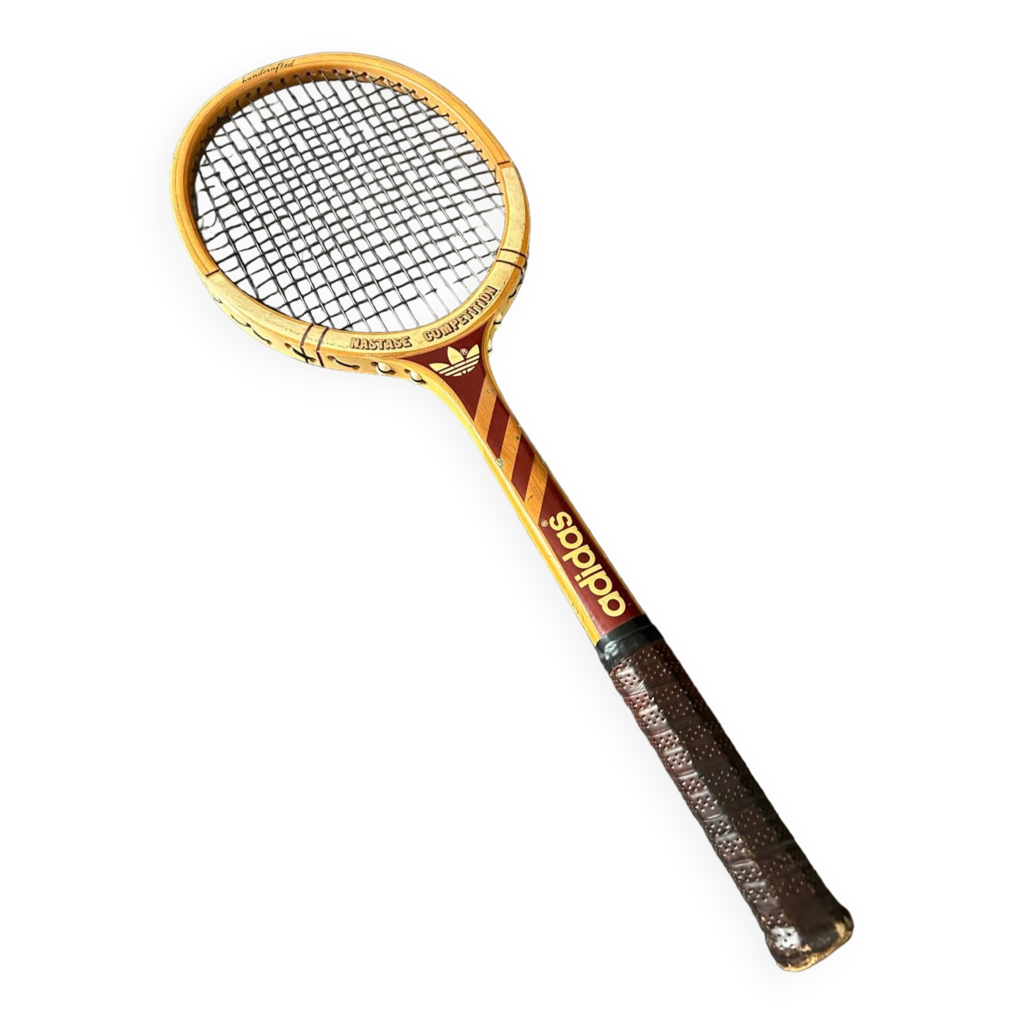 Raquette de badminton vintage/Raquette avec logo F - Tête courbée - France