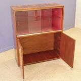 Showcase in blond walnut