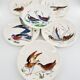 Gien service model birds in polychrome earthenware hand painted