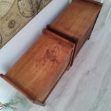 Pair of bedside tables in oak workshop Saint Sabin year 1950