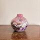 Michele Luzoro Round Vase Biot Glassworks Blown Glass Rose Gold Inclusion