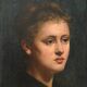 Oil on canvas portrait of a young woman