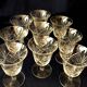 Set of 7 St-Louis crystal red wine glasses