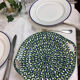 Round dish with old handles made in France Sarreguemines U&C