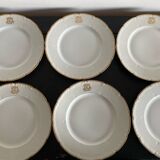 Monogram DK porcelain plates